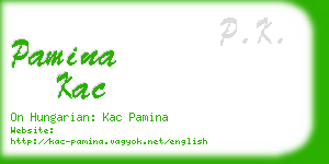 pamina kac business card